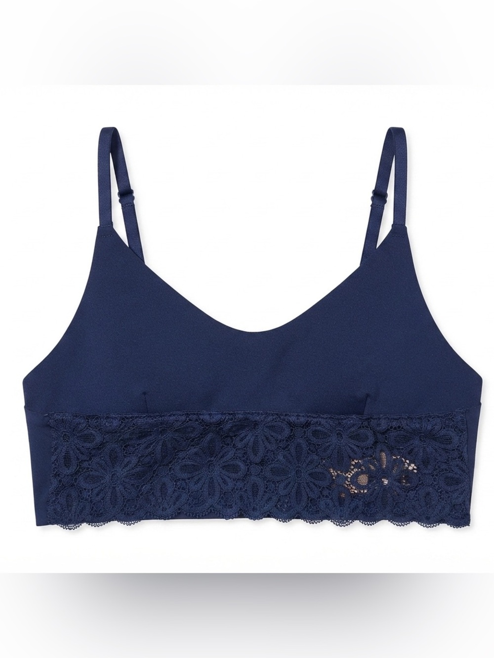 Victoria's Secret Navy Blue Lace Back Bralette Adjustable Straps Small S